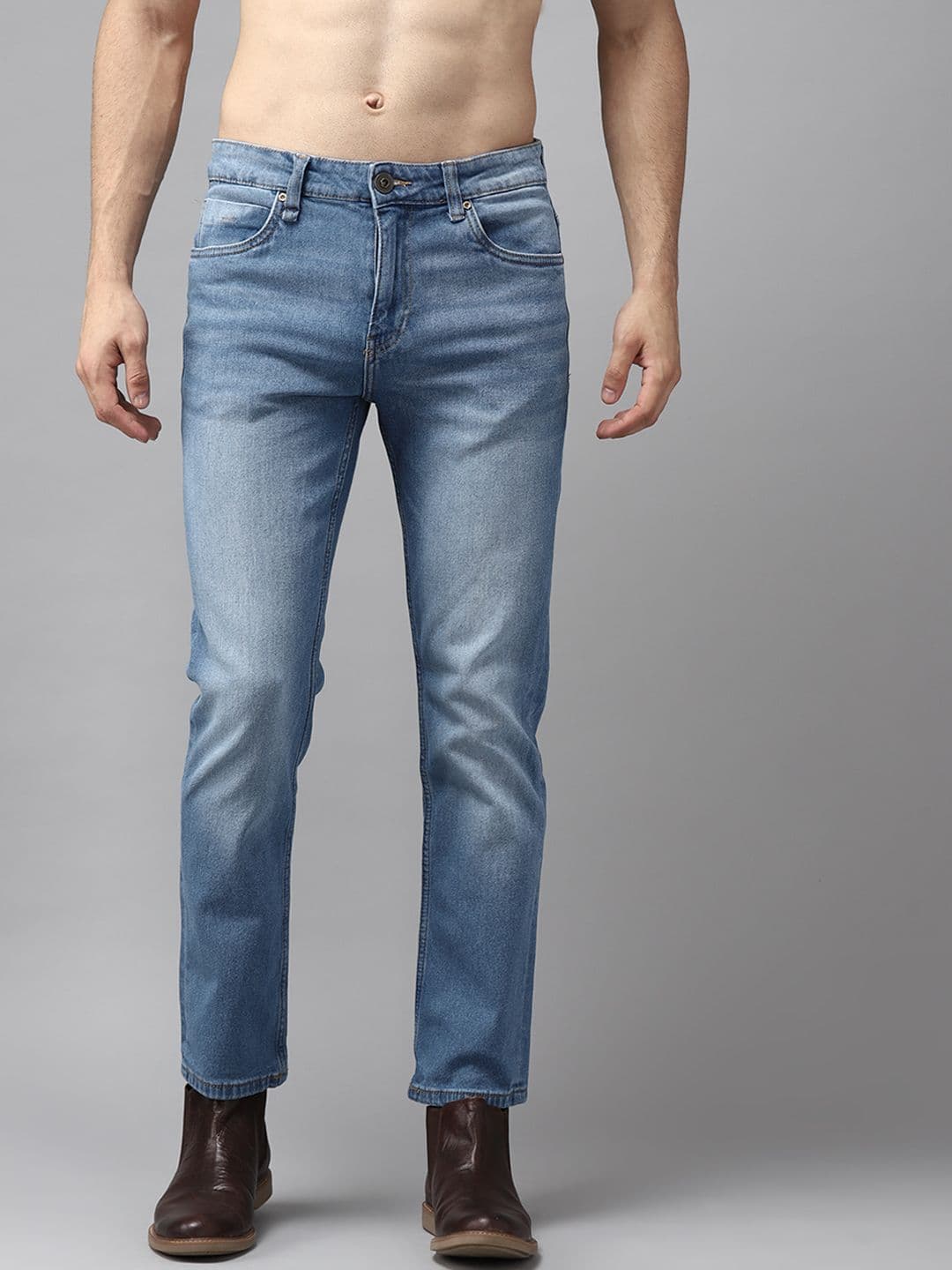 Roadster Men Blue Slim Tapered Fit Light Fade Stretchable Jeans - view 1