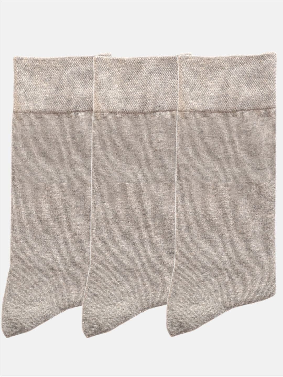 N2S NEXT2SKIN Men Pack Of 3 Grey Melange Calf-Length Seamless Socks - view 1
