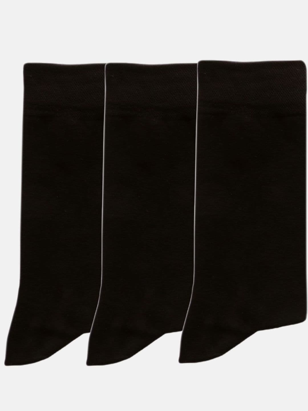 N2S NEXT2SKIN Men Pack Of 3 Black Solid Calf-Length Socks - view 1