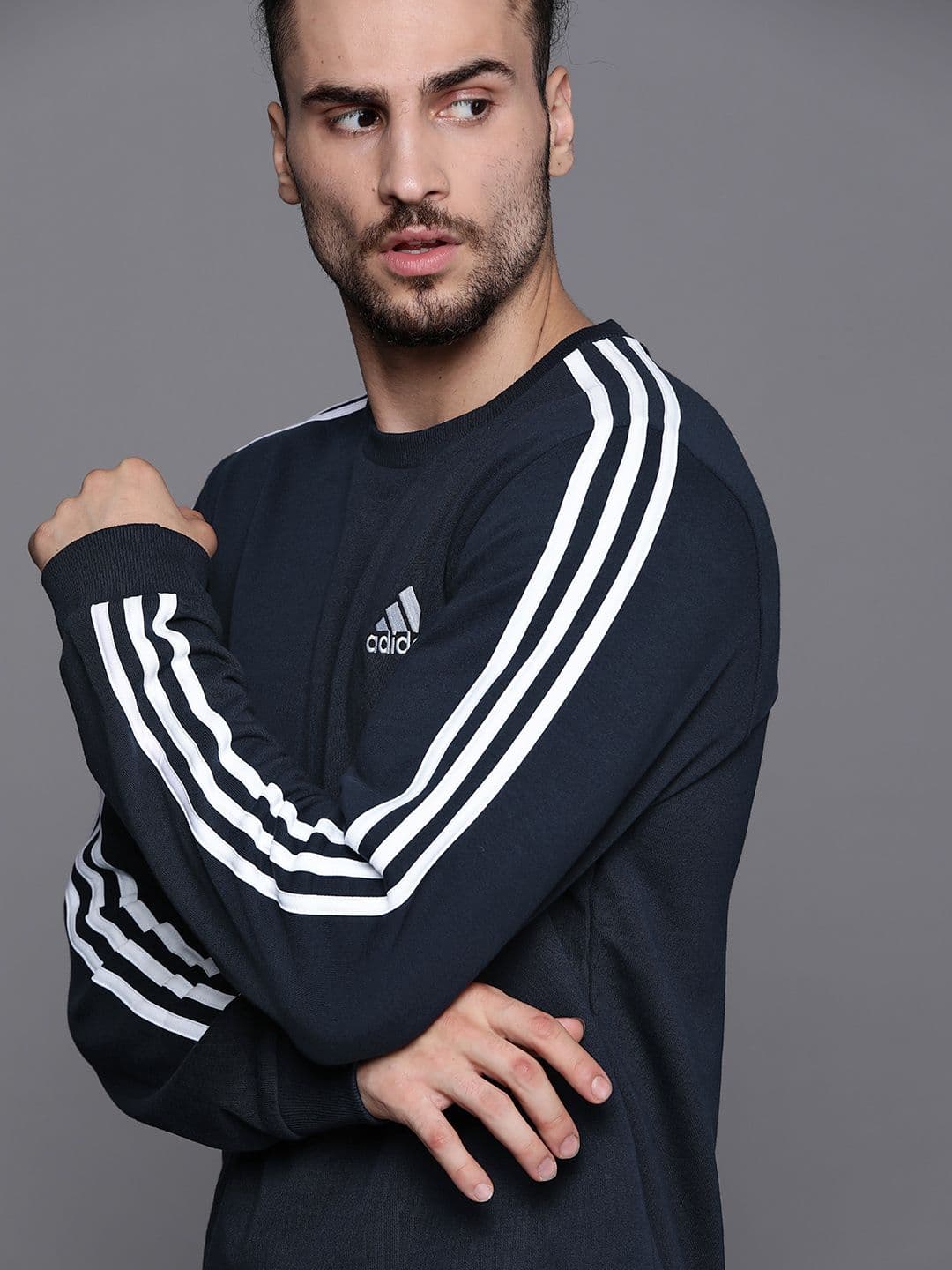 ADIDAS Men Navy Blue Sustainable Sweatshirt - view 1