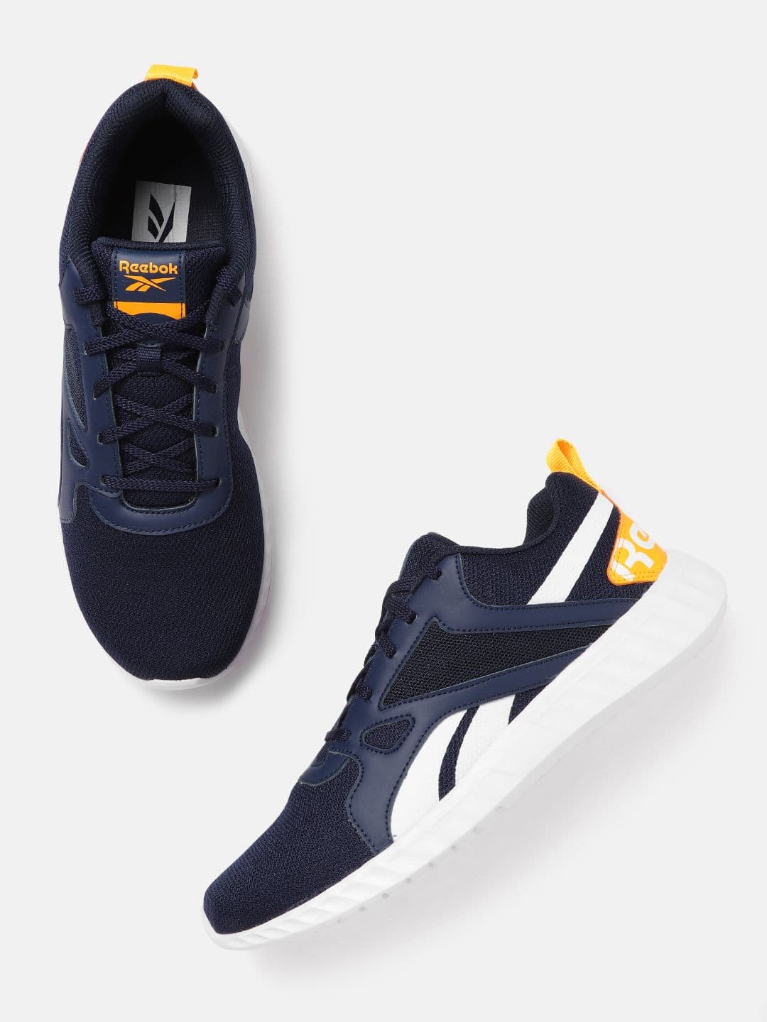 Reebok Men Navy & White Rout2 Running Shoes - view 1