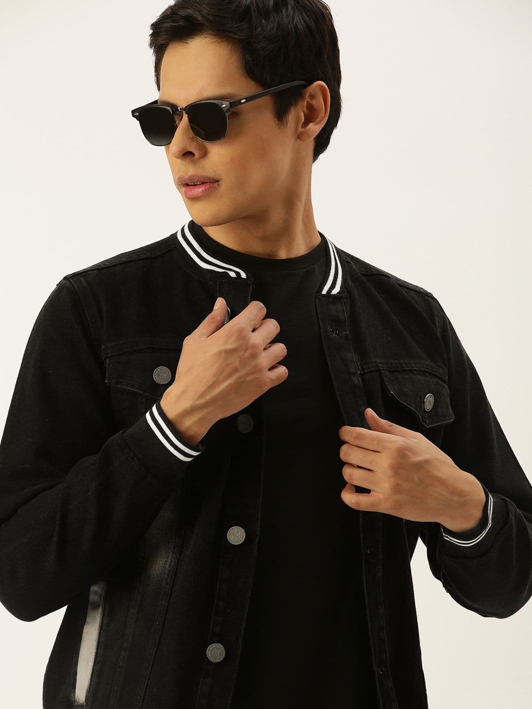 CAHOOT Men Black Solid Outdoor Denim Jacket - view 1