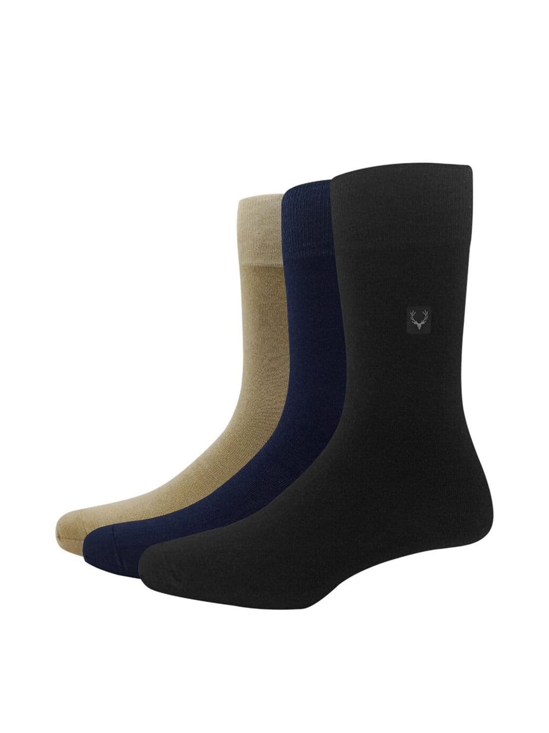 Allen Solly Men Pack Of 3 Solid Cotton Calf Length Socks - view 1