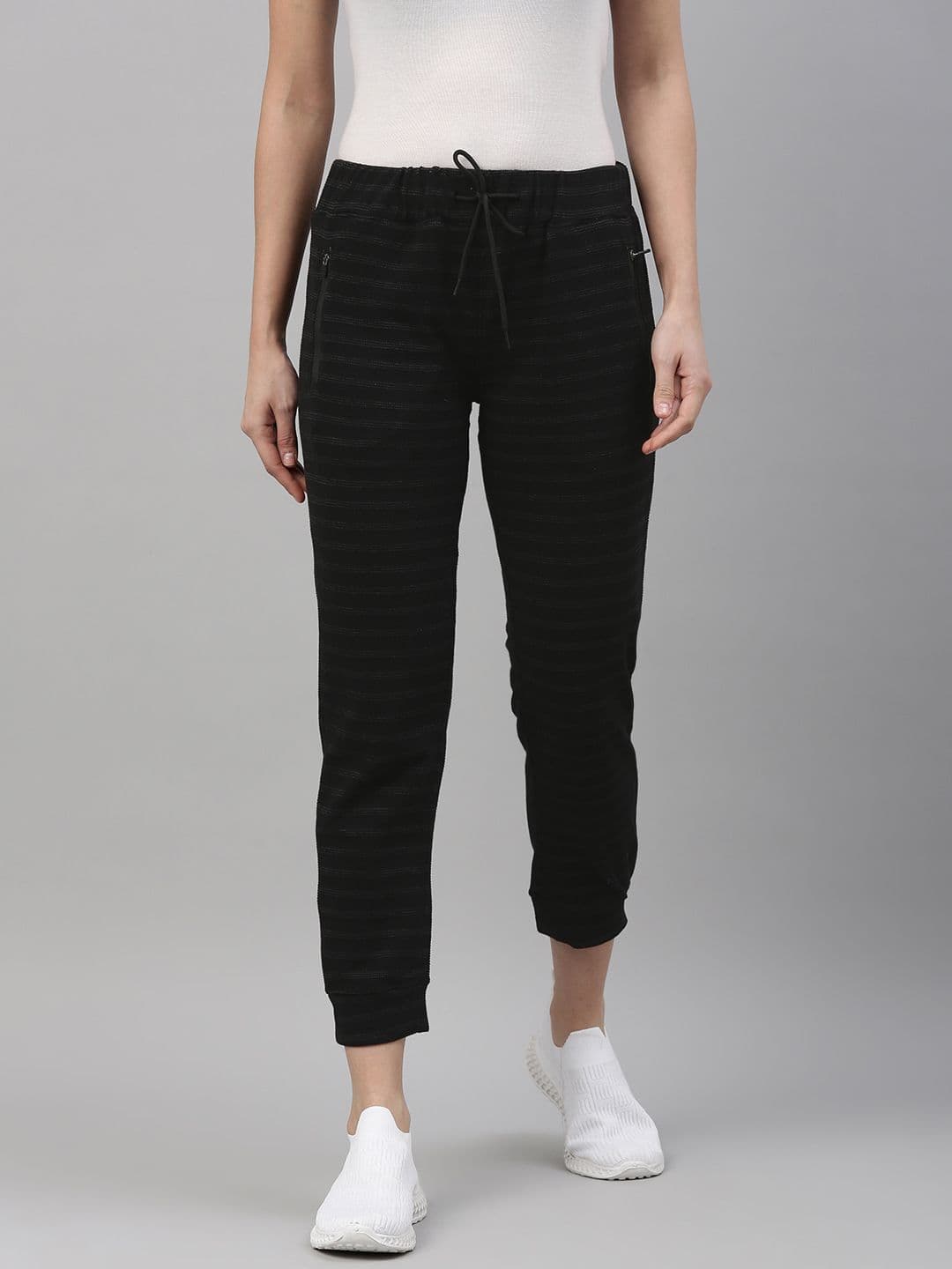 PINACOLADA Women Black Self-design Cotton Active Joggers - view 1