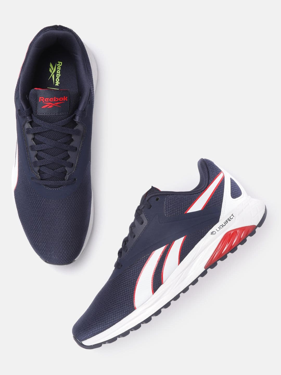 Reebok Men Navy Blue Woven Design Liquifect 90 Running Shoes - view 1