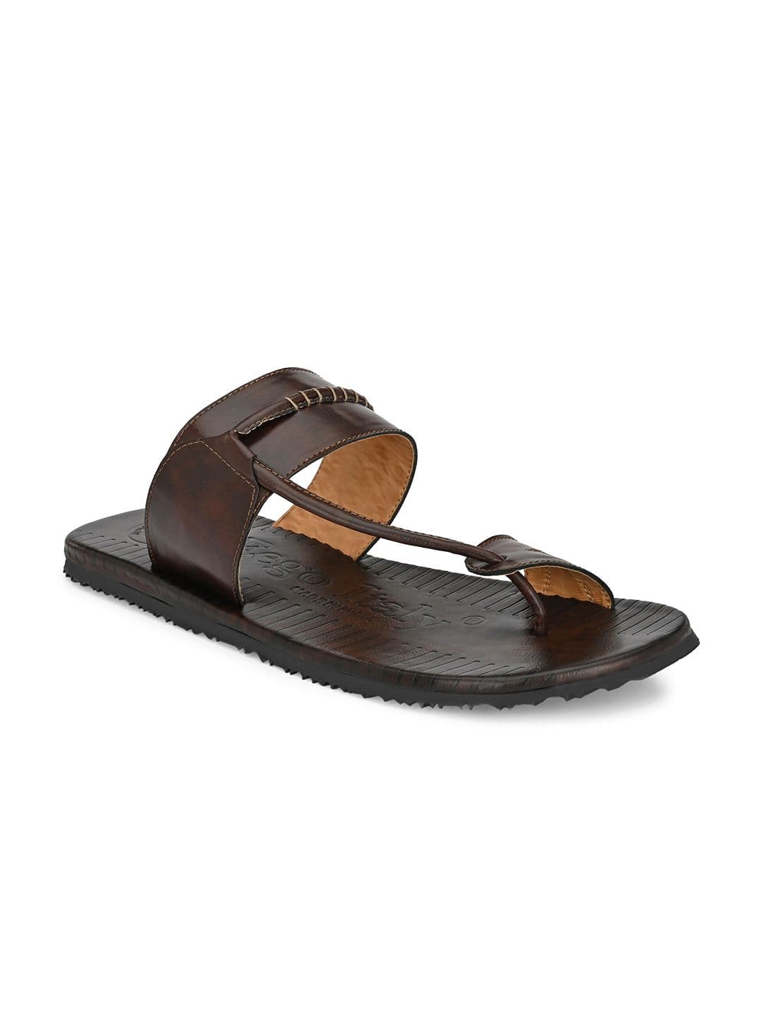 Eego Italy Men Brown Solid Plus Size Comfort Sandals - view 1