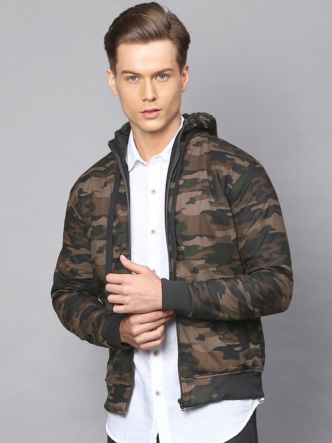 CAHOOT Men Green Camouflage Windcheater Bomber Jacket - view 1