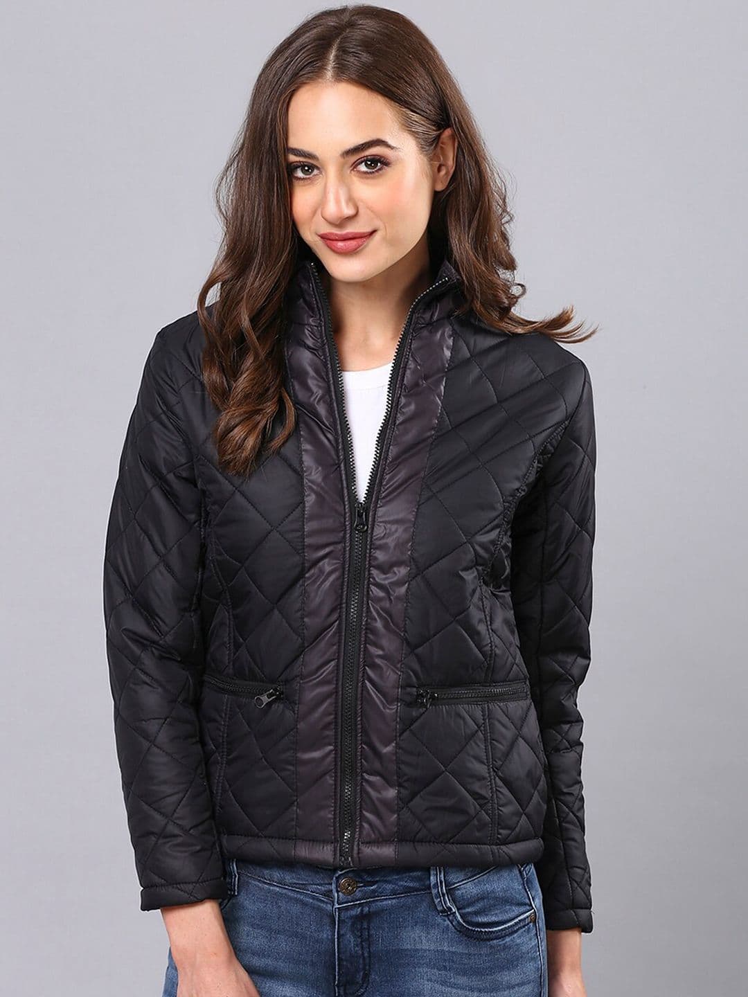 PINACOLADA Women Black Windcheater Longline Puffer Jacket - view 1