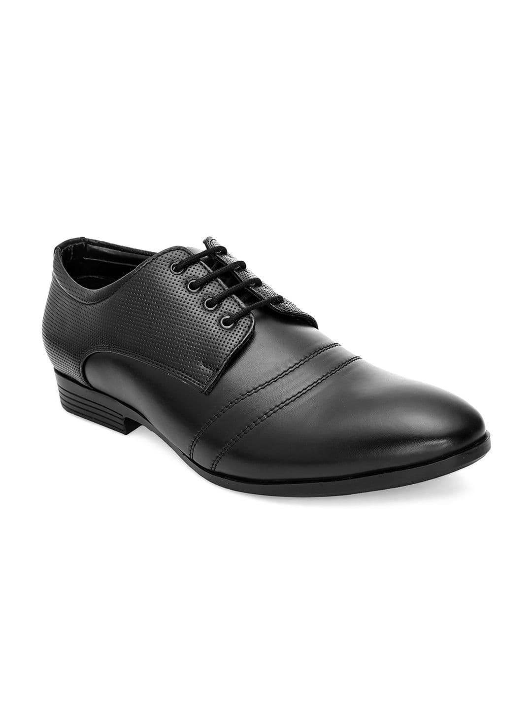 INVICTUS Men Black Textured Formal Derby - view 1
