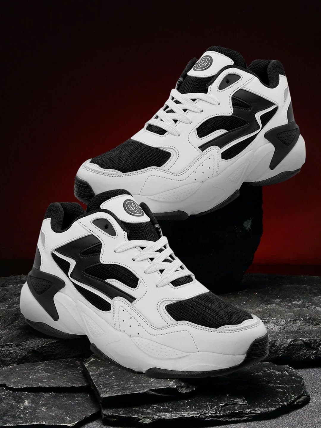 bacca bucci Men Black & White Training or Gym Non-Marking Running Shoes - view 1