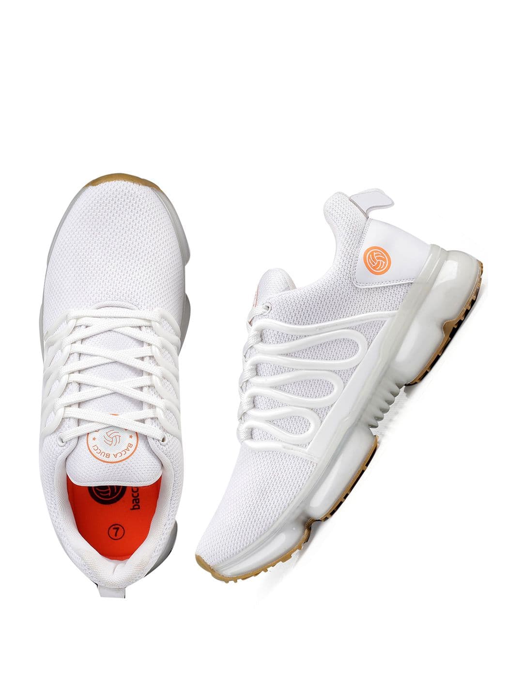 bacca bucci Men White FLEX 5.0 Mesh Running Sports Shoes - view 1