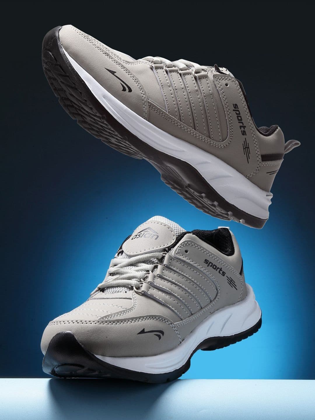 ASIAN Men Grey & White Cosko Running Shoes - view 1