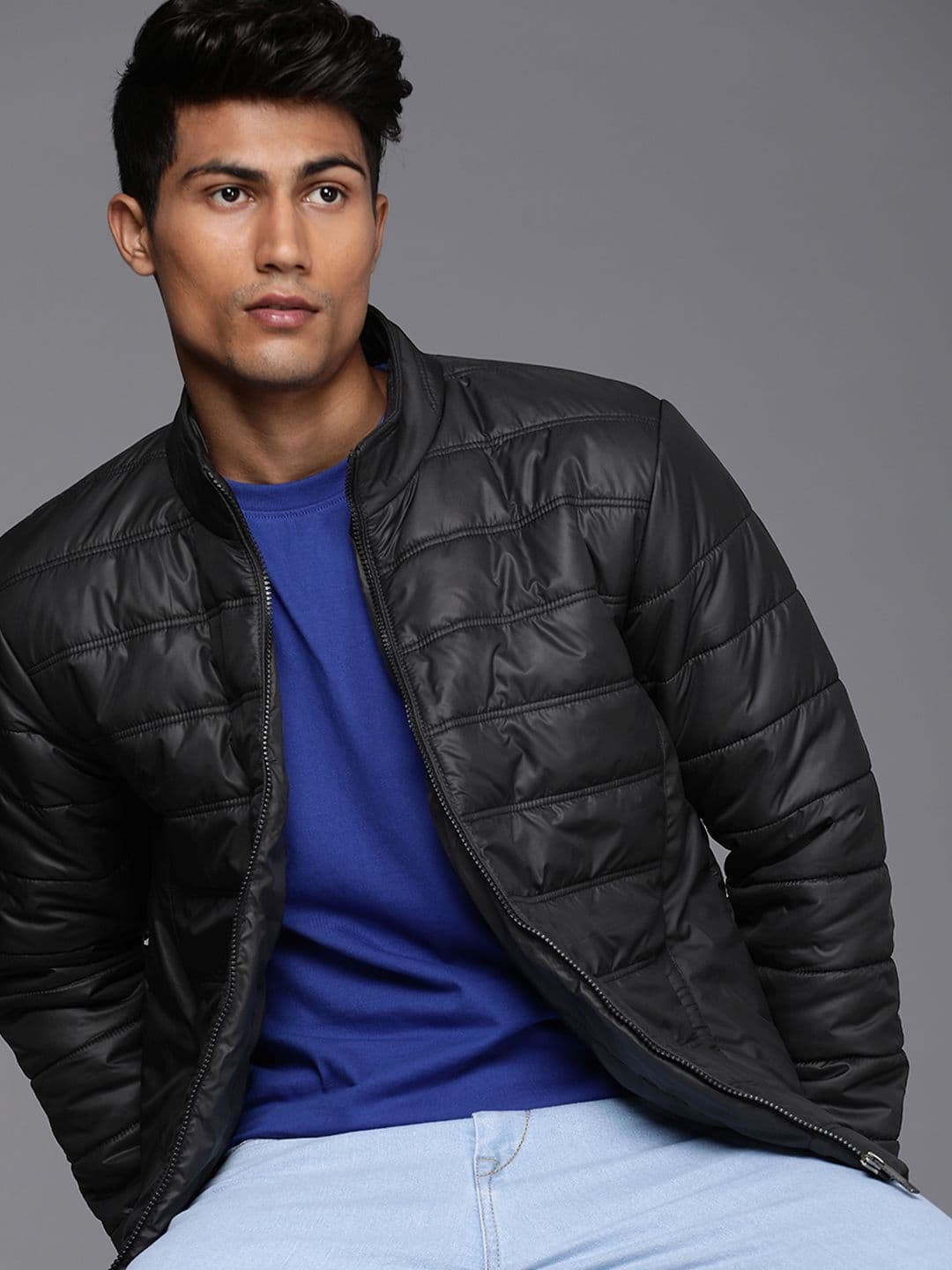 WROGN Men Black Padded Jacket - view 1