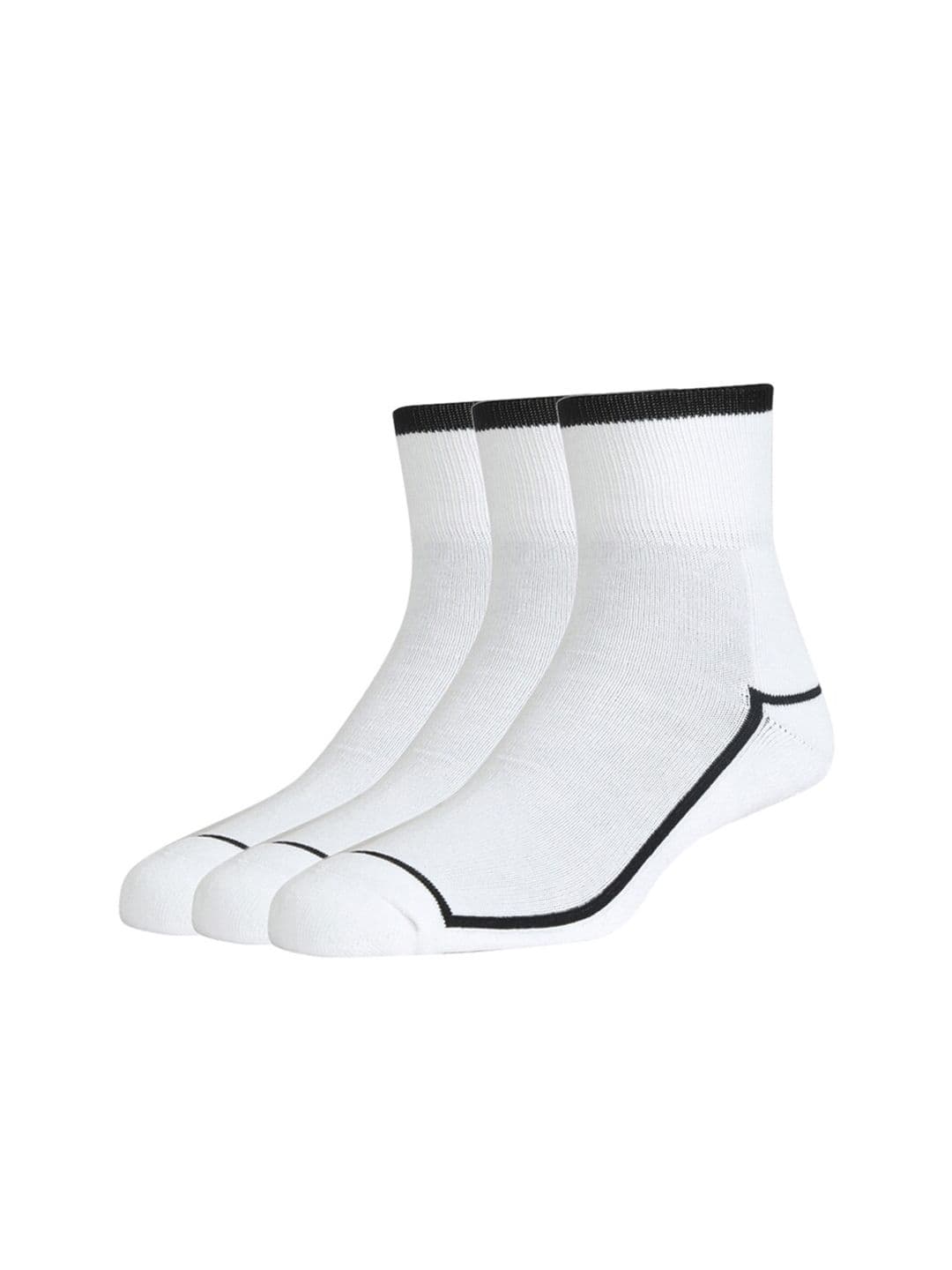 Van Heusen Men Pack Of 3 White Solid Above Ankle-Length Socks - view 1