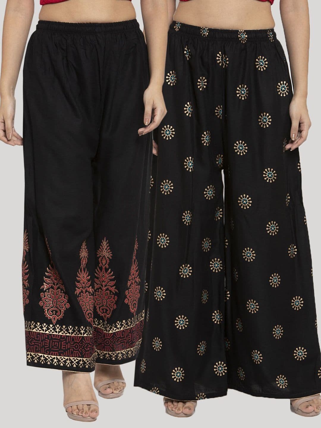 Clora Creation Pack of 2 Women Floral Printed Palazzos - view 1