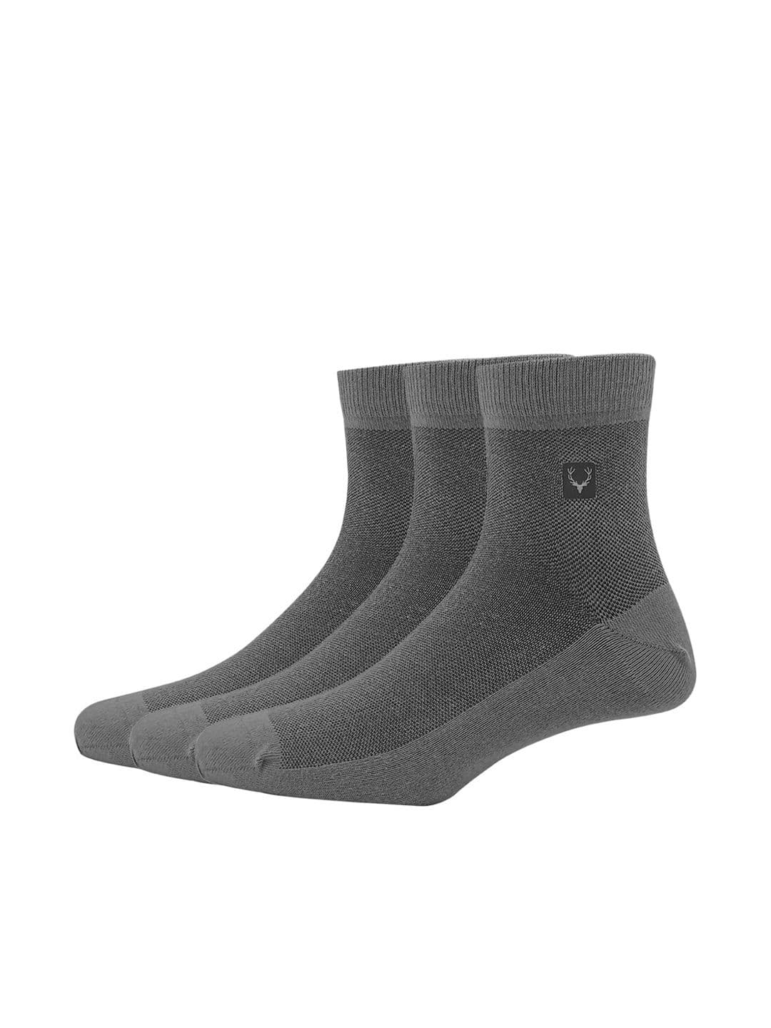 Allen Solly Men Pack Of 3 Charcoal Patterned Above Ankle-Length Socks - view 1