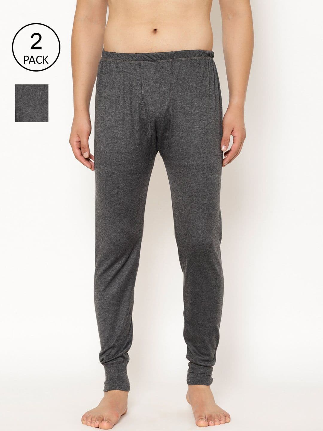 MACK JONNEY Men Pack Of 2 Grey Thermal Bottoms - view 1