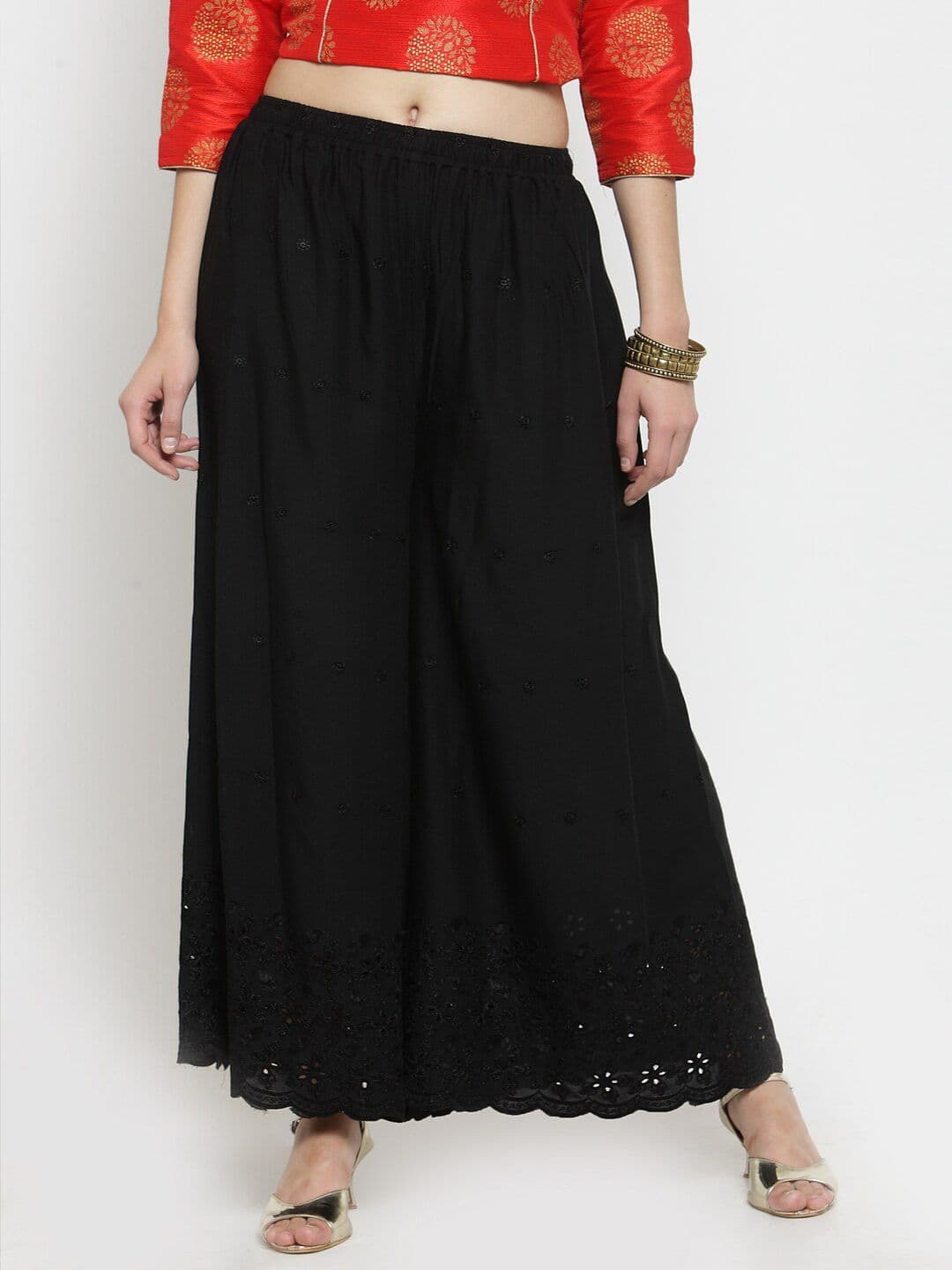 Clora Creation Women Black Palazzos - view 1