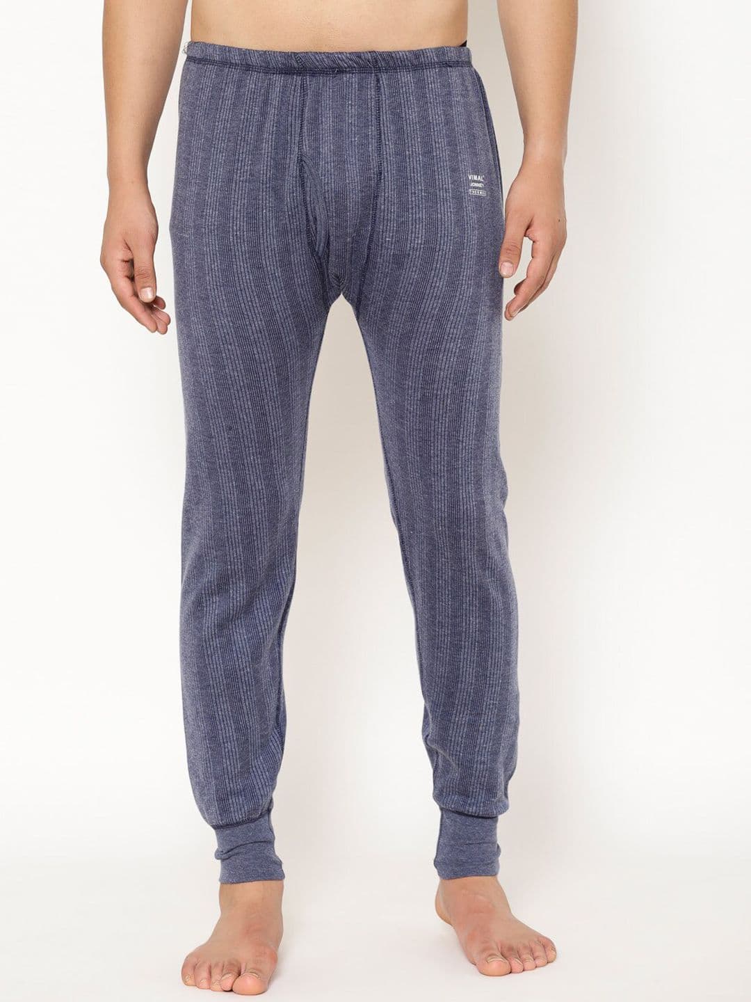 MACK JONNEY Men Navy Blue Solid Thermal Bottom - view 1