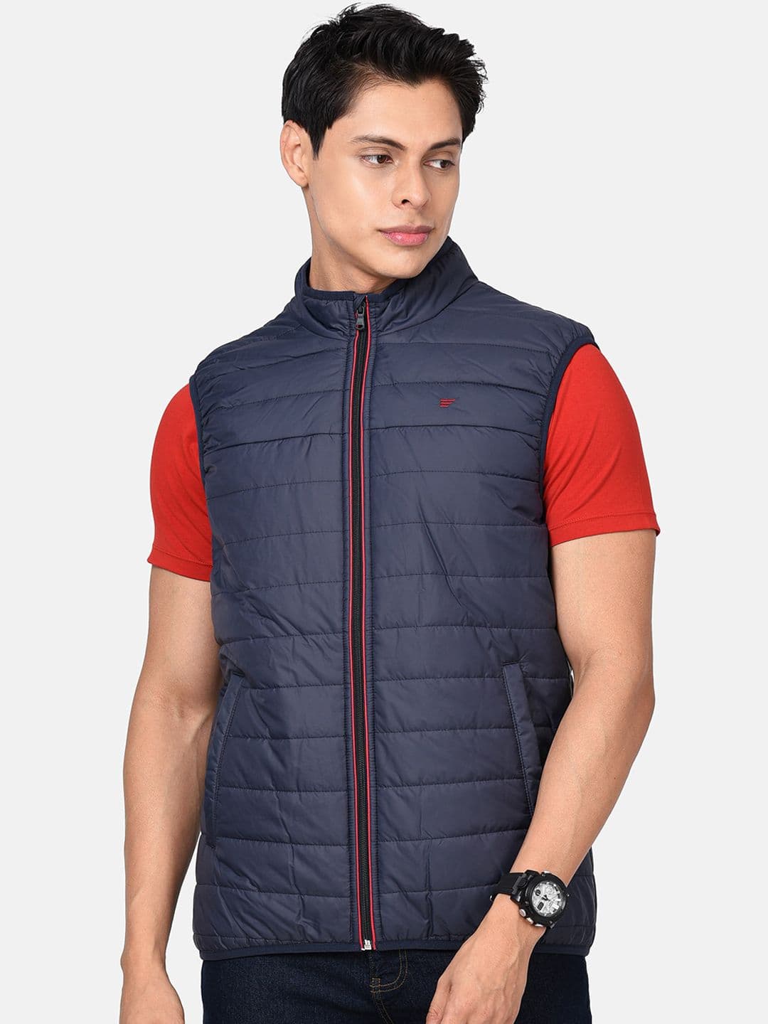t-base Men Navy Blue Insulator Puffer Jacket - view 1
