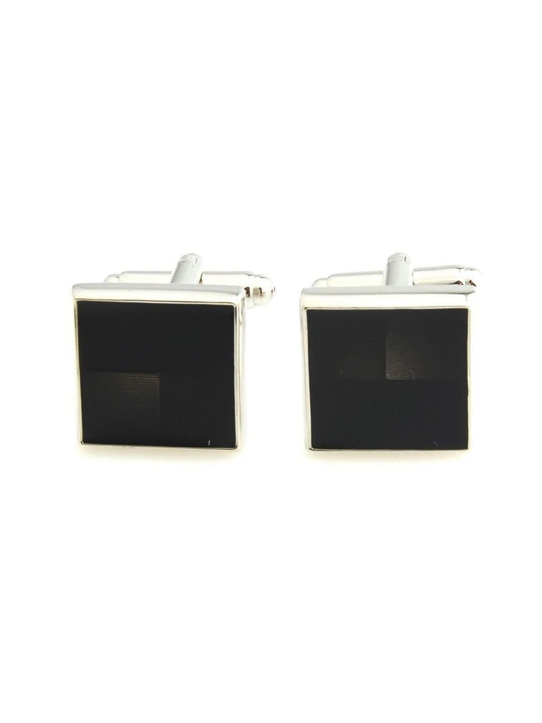 PELUCHE Black & Silver-Toned Cufflink - view 1