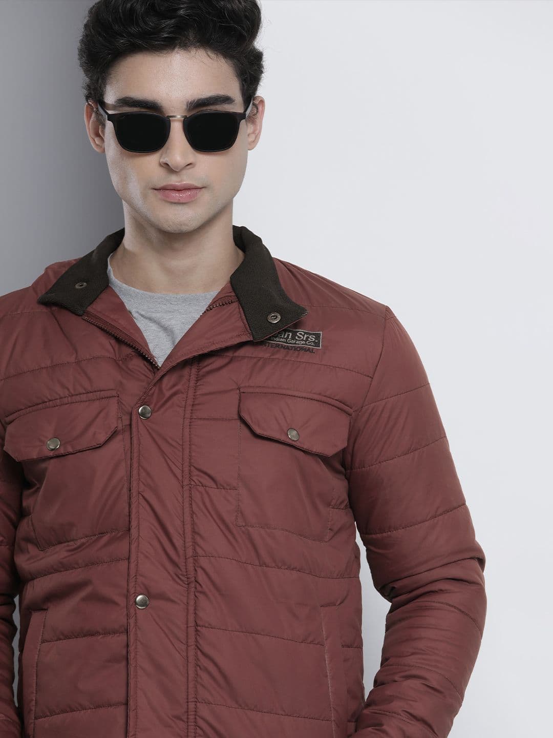The Indian Garage Co Men Zip-Front Puffer Jacket with Flap-Button Pockets - view 1