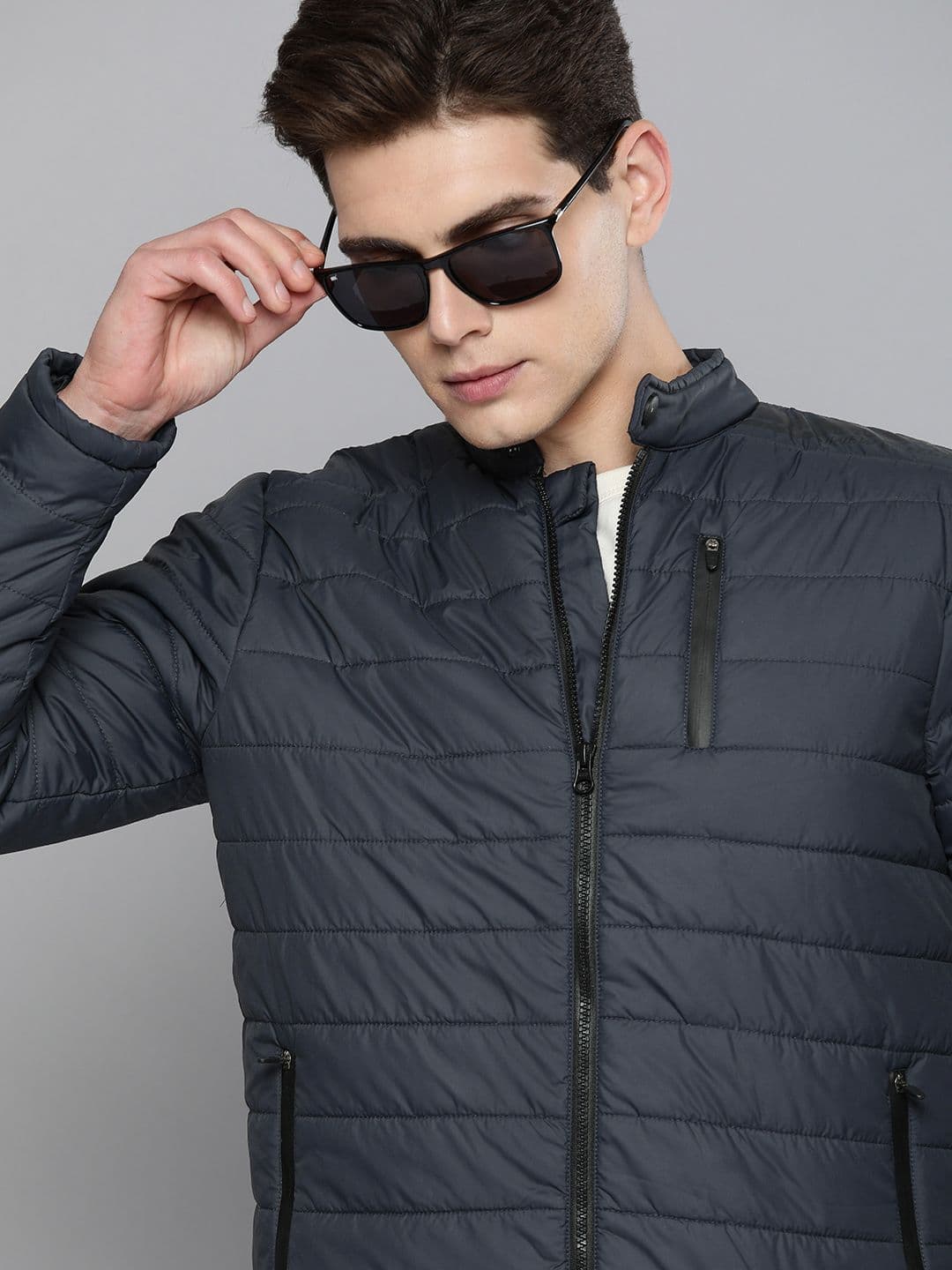 The Indian Garage Co Men Zip-Front Puffer Jacket with Zipper Pockets - view 1