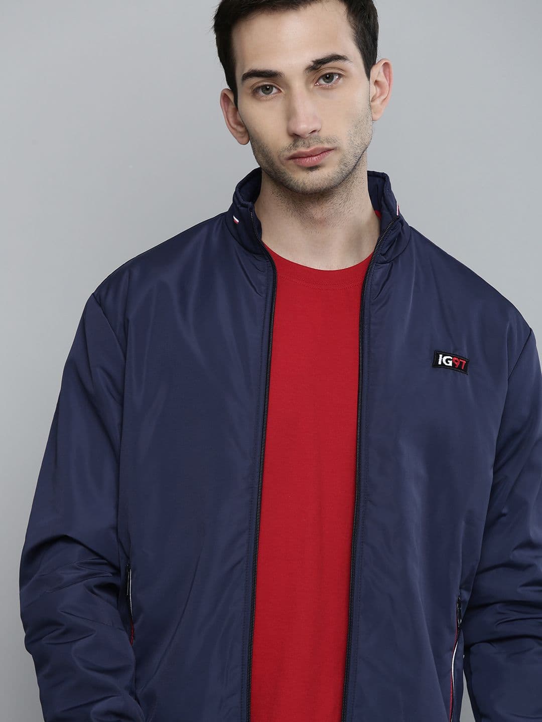 The Indian Garage Co Men Zip-Front Slim Fit Bomber Jacket - view 1