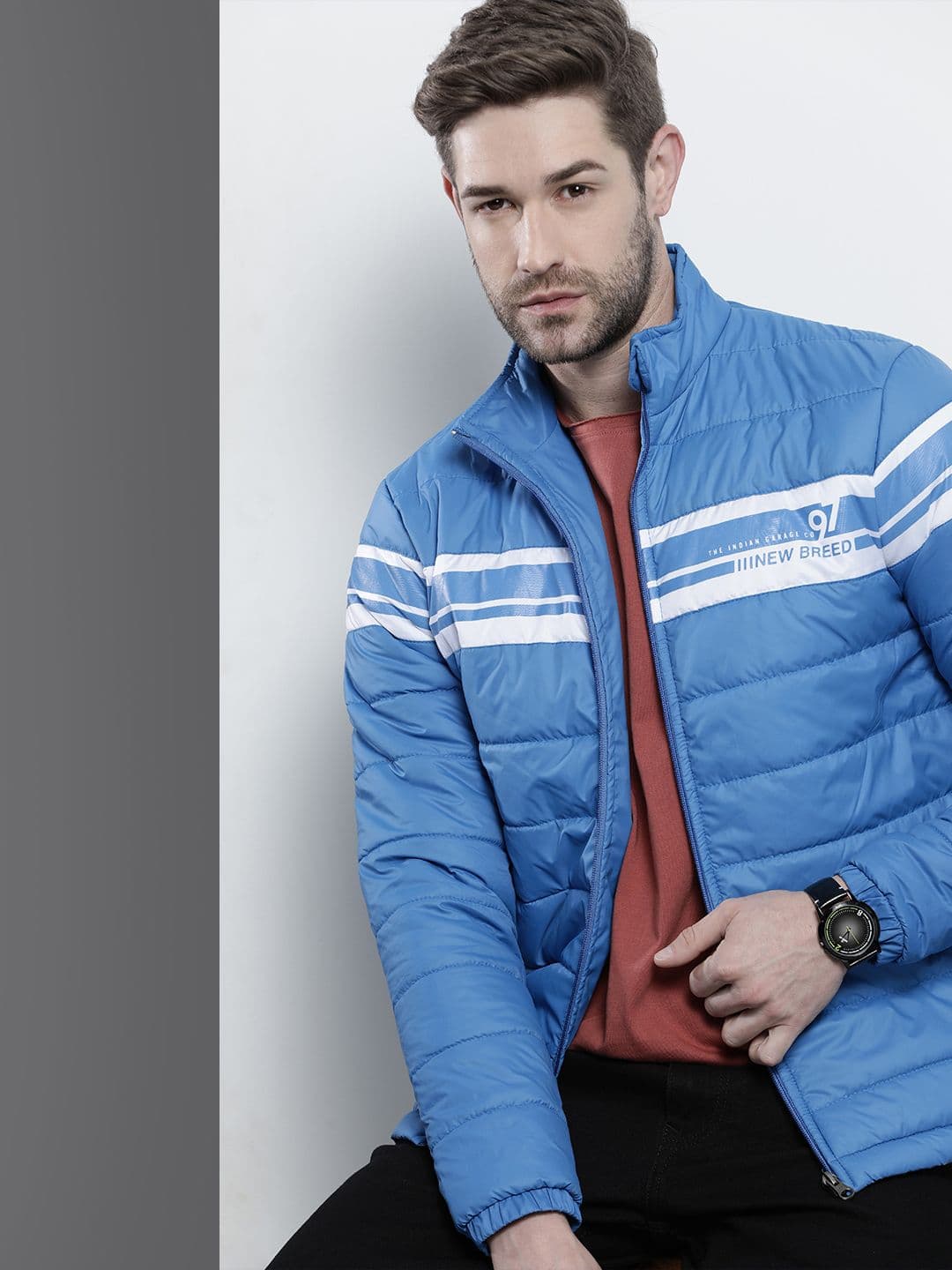 The Indian Garage Co Men Zip-Front Slim Fit Bomber Jacket - view 1