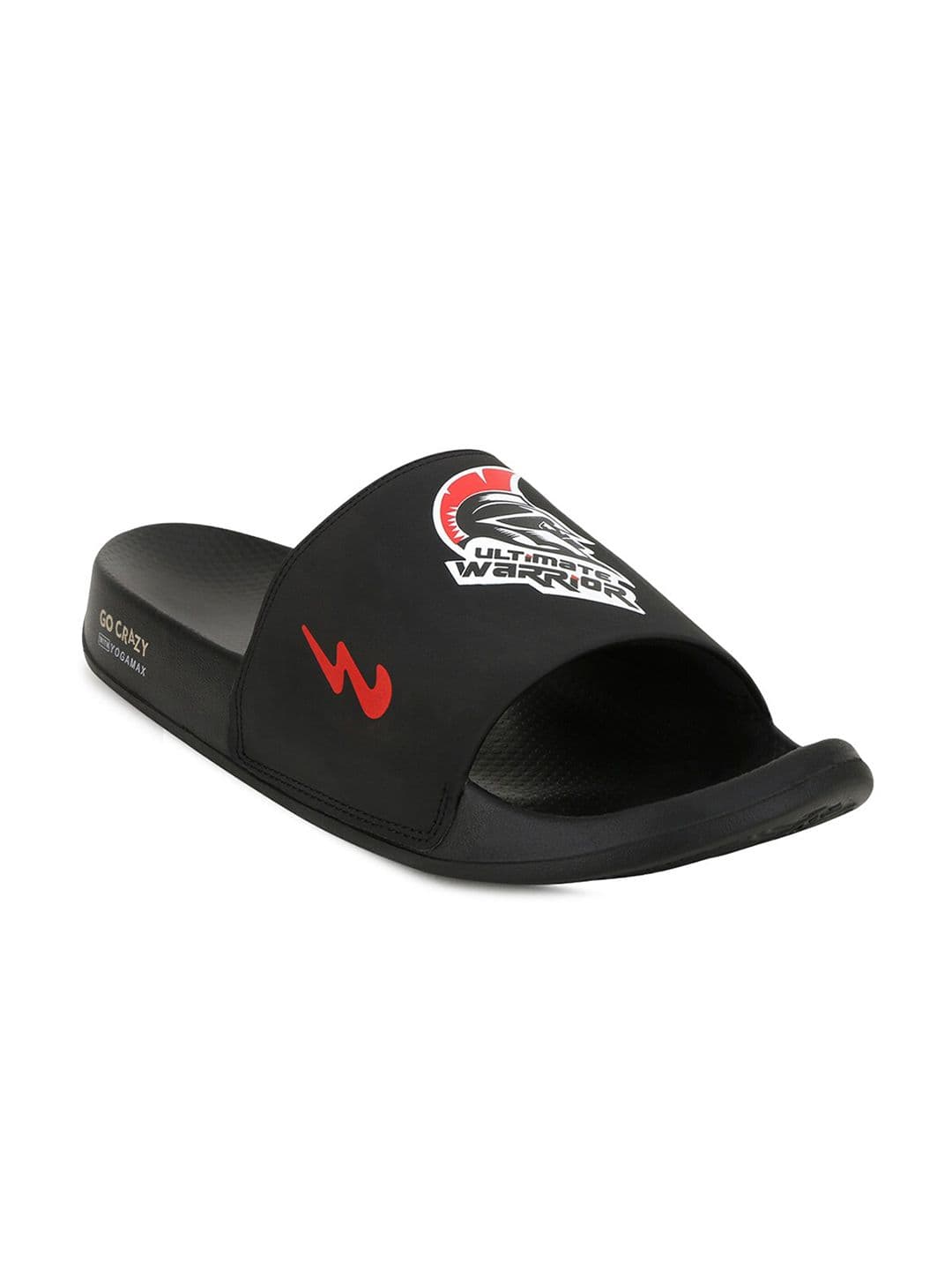 Campus Men SL-SPR001 Black & White Graphic Printed Sliders - view 1