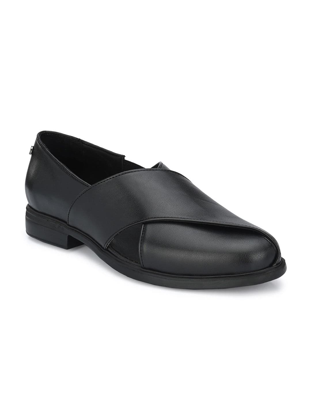 Delize Men Black Solid Shoe-Style Sandals - view 1