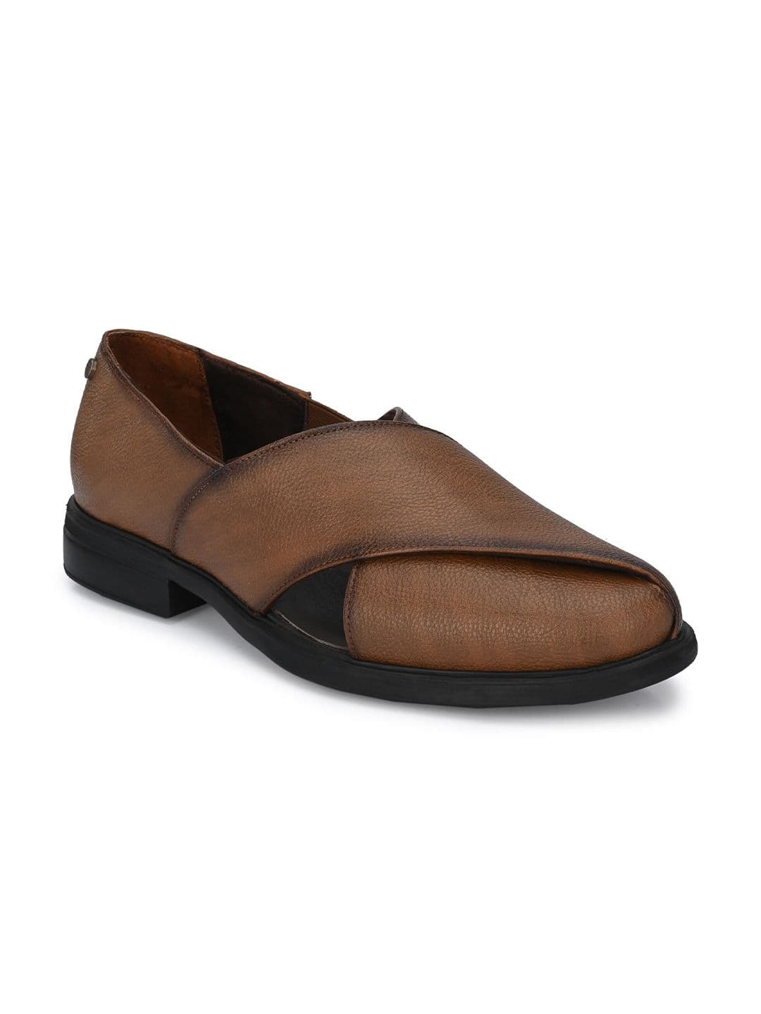 Delize Men Tan & Black Shoe-Style Sandals - view 1