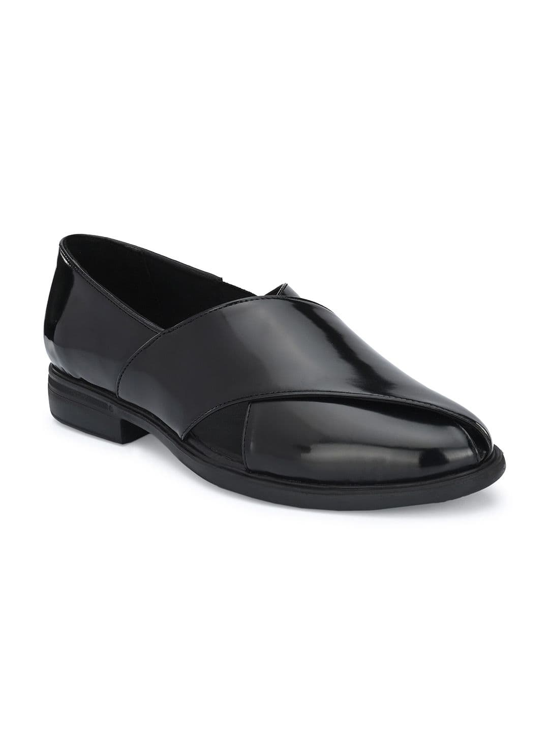Delize Men Black Solid Shoe-Style Sandals - view 1