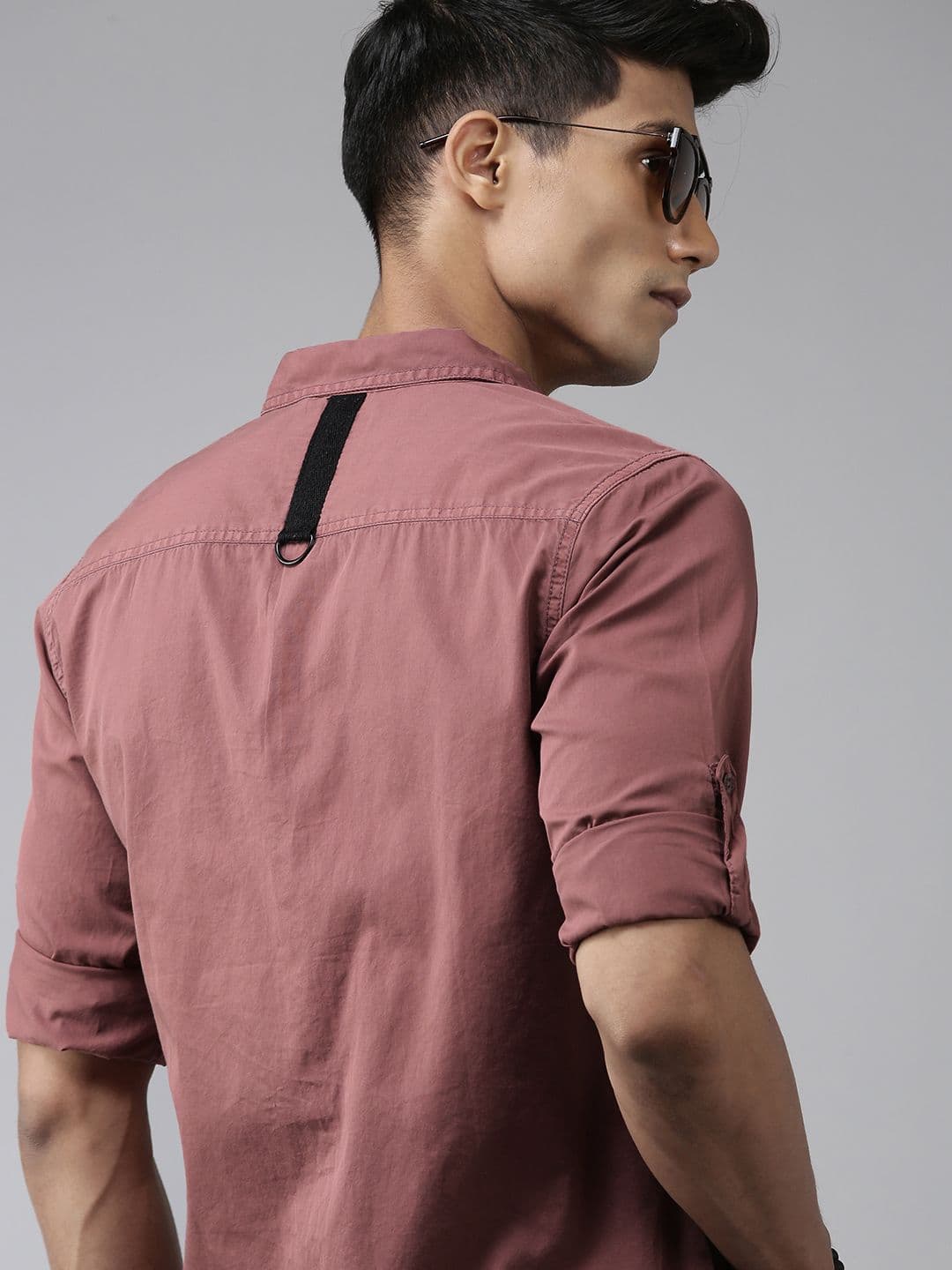 Roadster Men Salmon Pink Opaque Pure Cotton Casual Shirt - view 1
