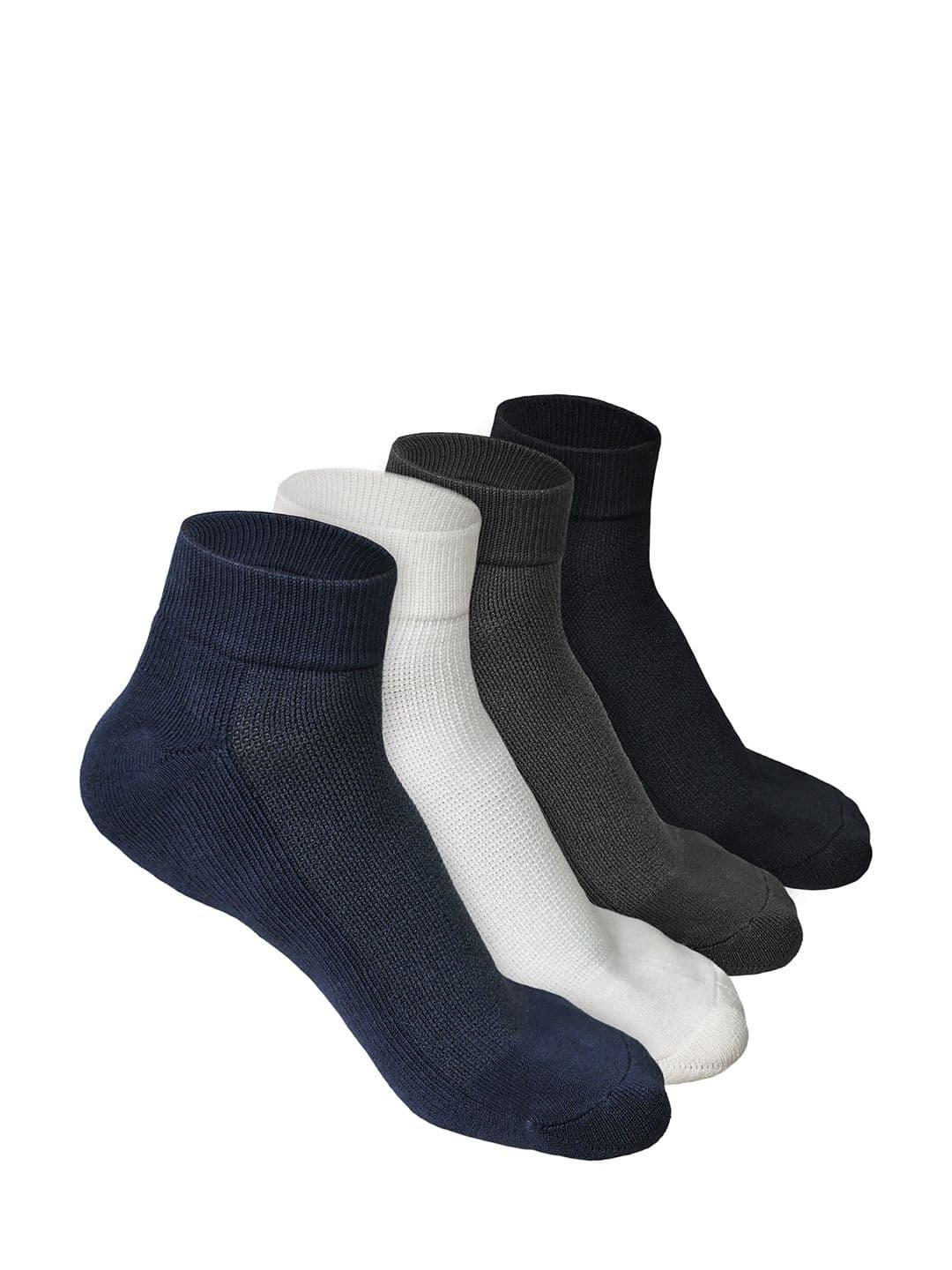 Heelium Men Pack of 4 Bamboo Super Soft & Odour-Free Breathable Quater-Length Socks - view 1
