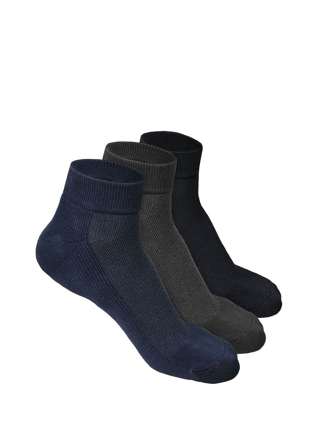 Heelium Men Pack of 3 Bamboo Super Soft & Odour-Free Breathable Quater-Length Socks - view 1