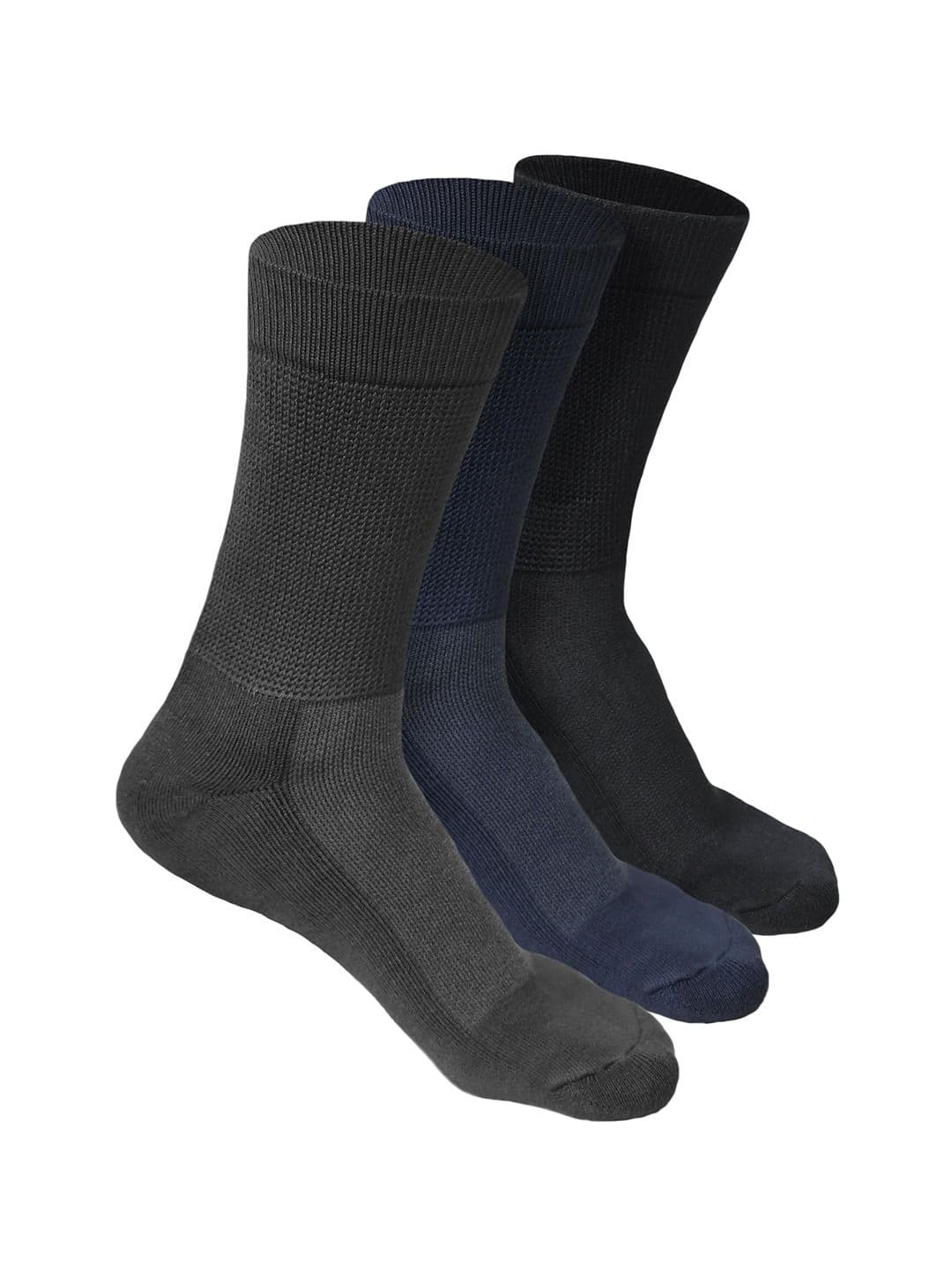 Heelium Men Pack of 3 Bamboo Super Soft & Odour-Free Breathable Crew-Length Socks - view 1