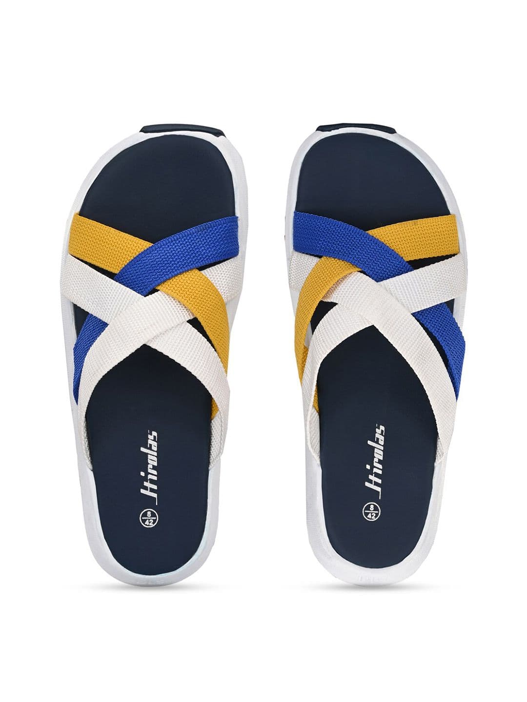 HIROLAS Men Blue & Yellow Slip-On - view 1