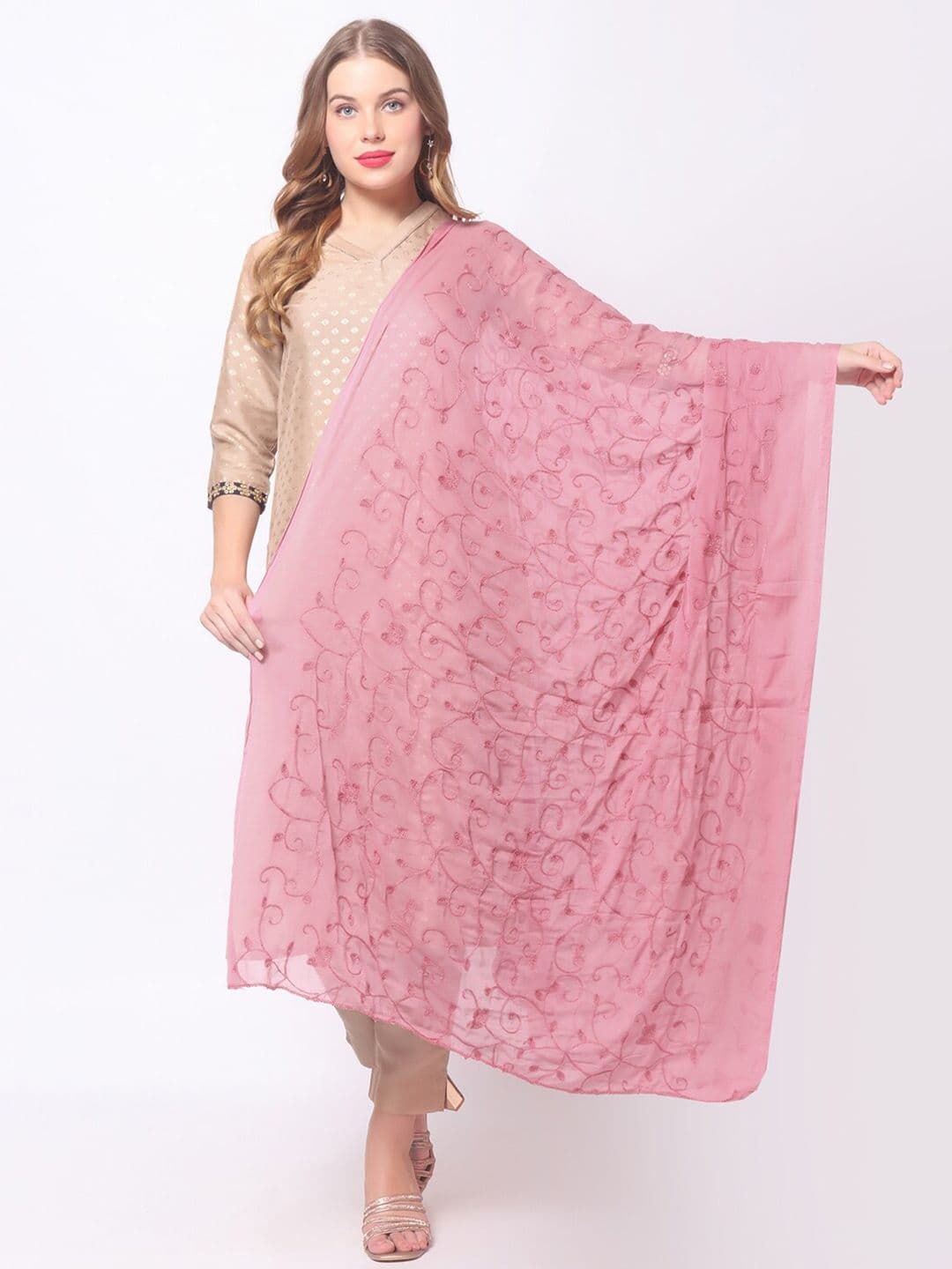 Dupatta Bazaar Rose Embroidered Dupatta - view 1