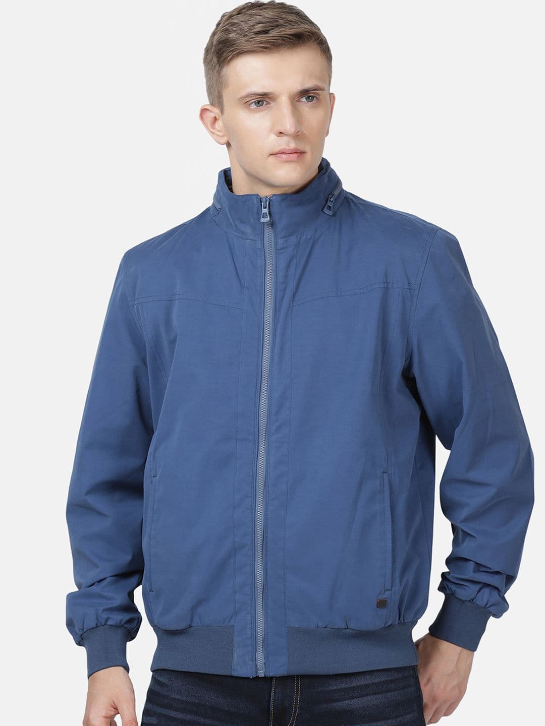 t-base Men Blue Lightweight Bomber Jacket - view 1