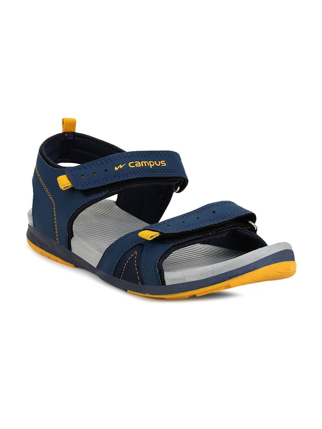Campus Men 2GC-16 Navy Blue & Grey Textured Sports Sandals - view 1