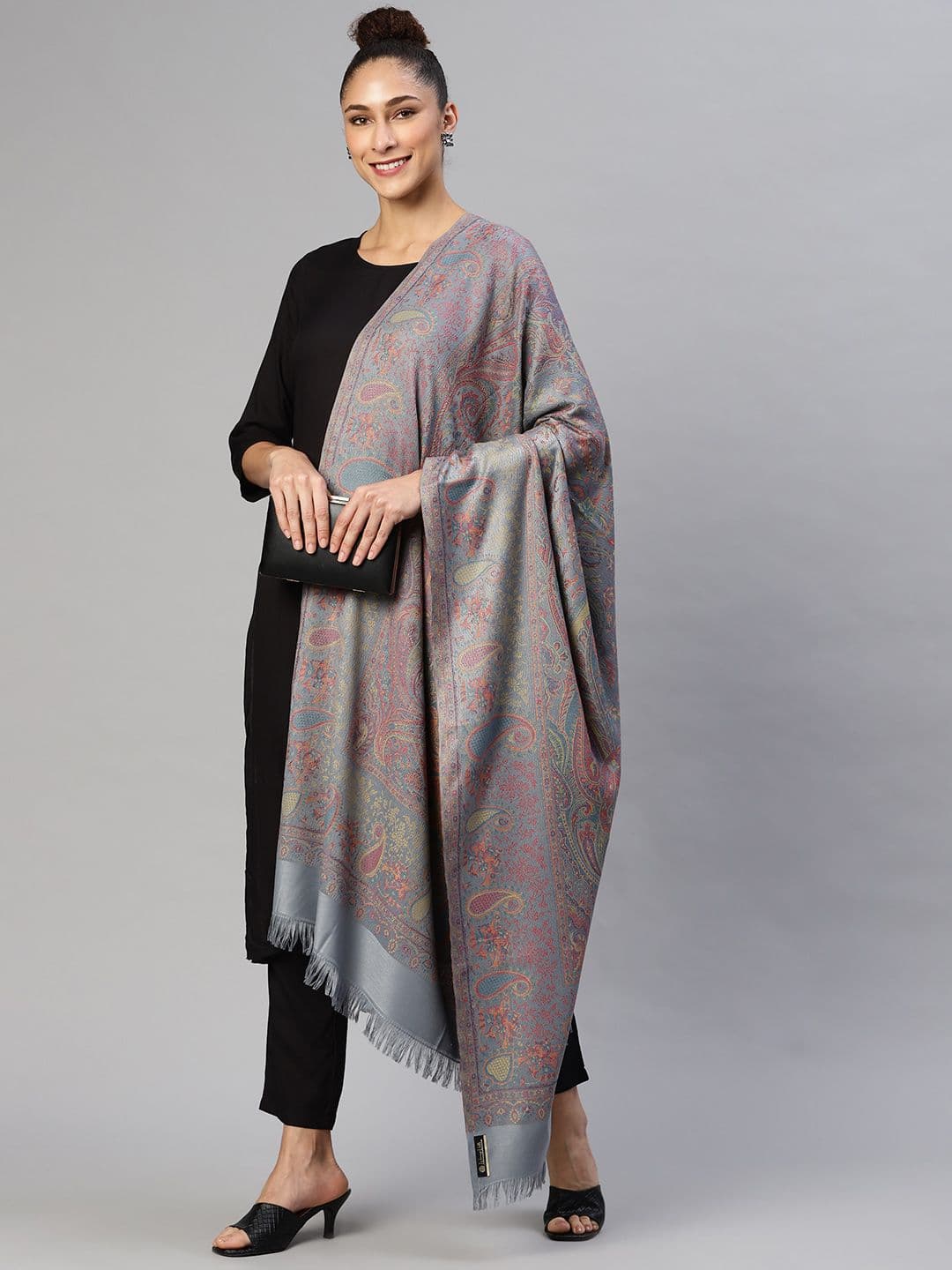 WEAVERS VILLA Women Ethnic Motifs Woollen Winter Shawl - view 1
