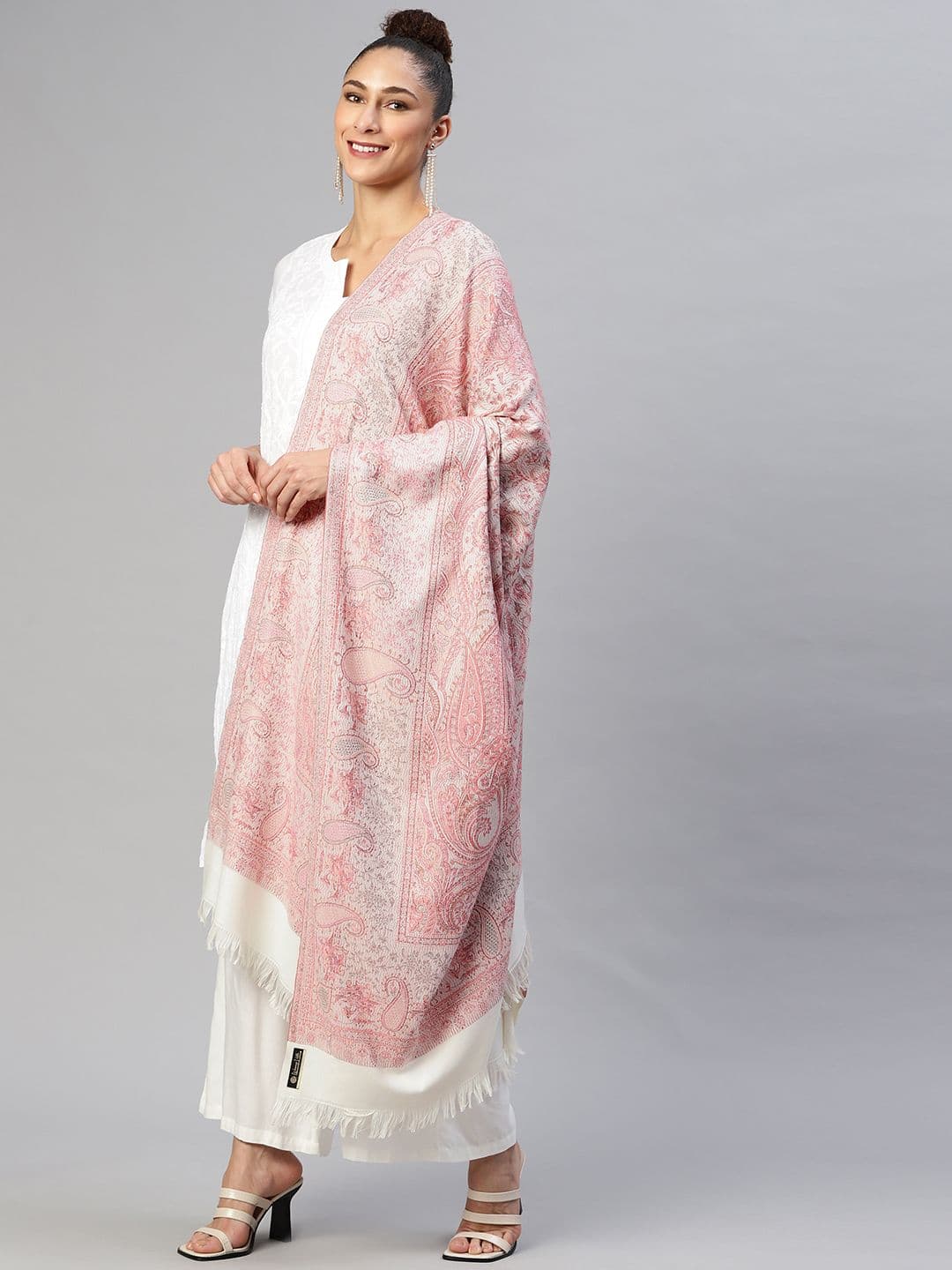WEAVERS VILLA Women Paisley Woven Design Winter Shawl - view 1