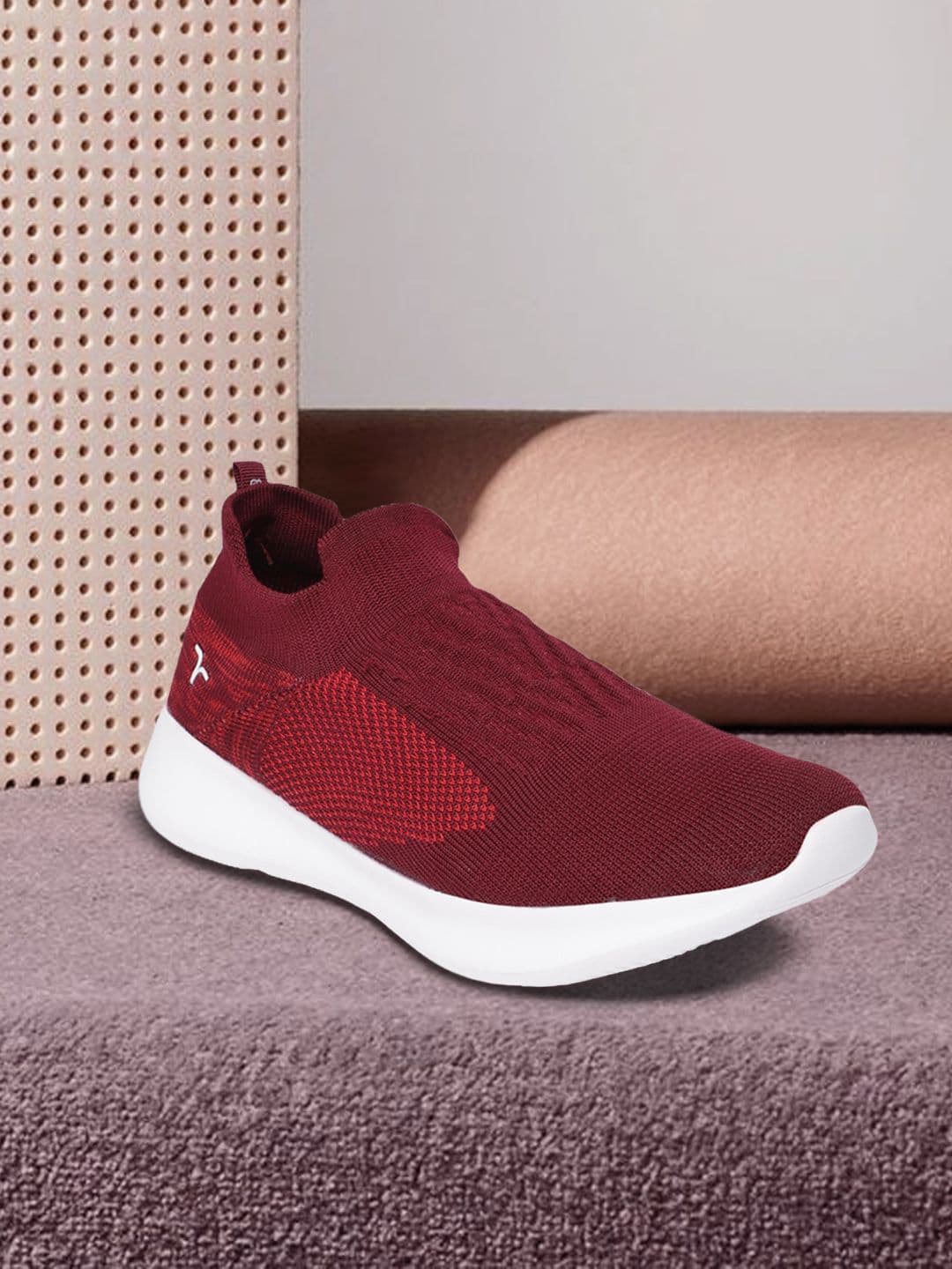 Flying Machine Men Burgundy Solid Lumin Walking Shoes - view 1