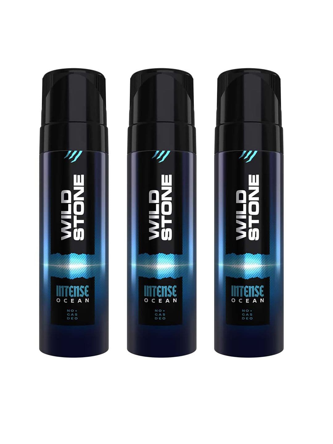 Wild Stone Set Of 3 Intense Ocean No Gas Deodorant - 120ml Each