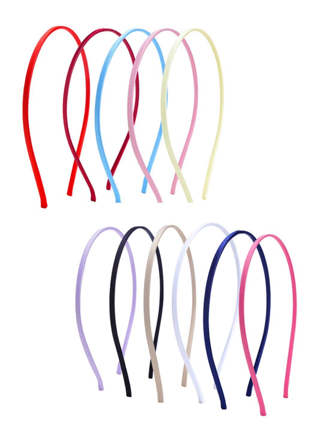 Yellow Chimes Girls Set Of 14 Assorted Multicoloured Lace Hairbands - view 1