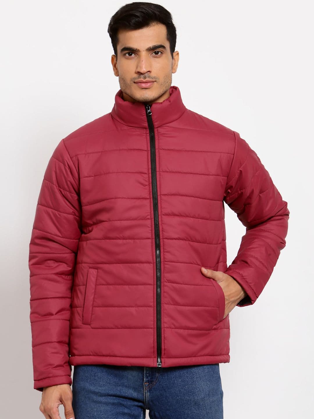Style Quotient Men Solid Striped Lightweight Padded Jacket - view 1
