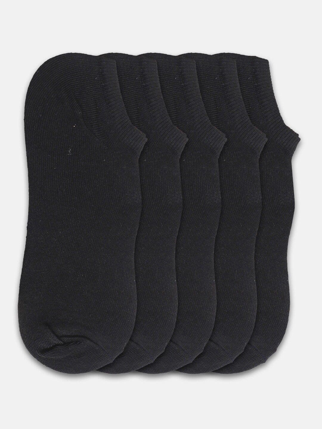 Kolor Fusion Men Pack Of 5 Black Ankle-Length Socks - view 1