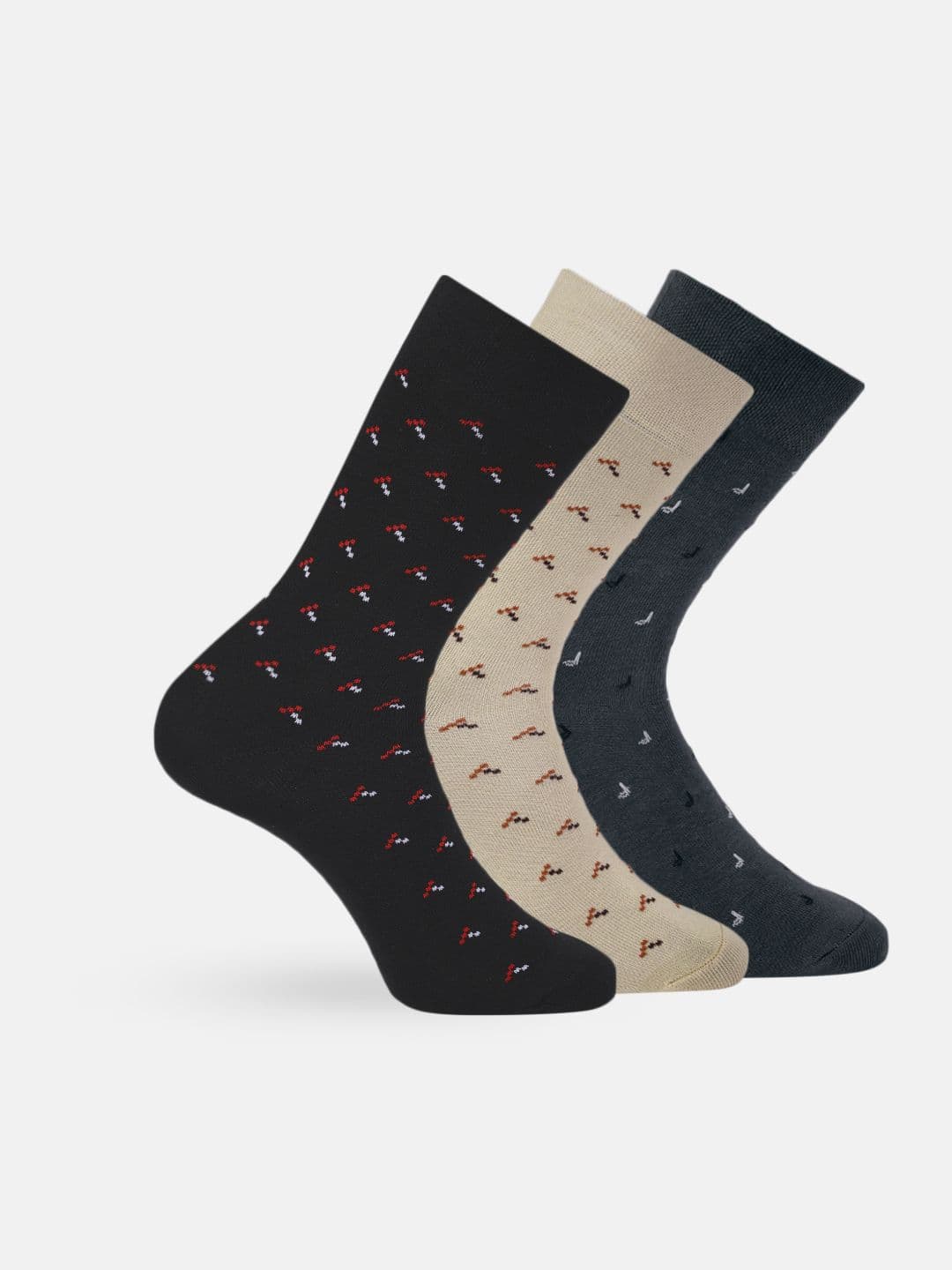 INVICTUS Men Set of 3 Patterned Above Ankle-Length Socks - view 1