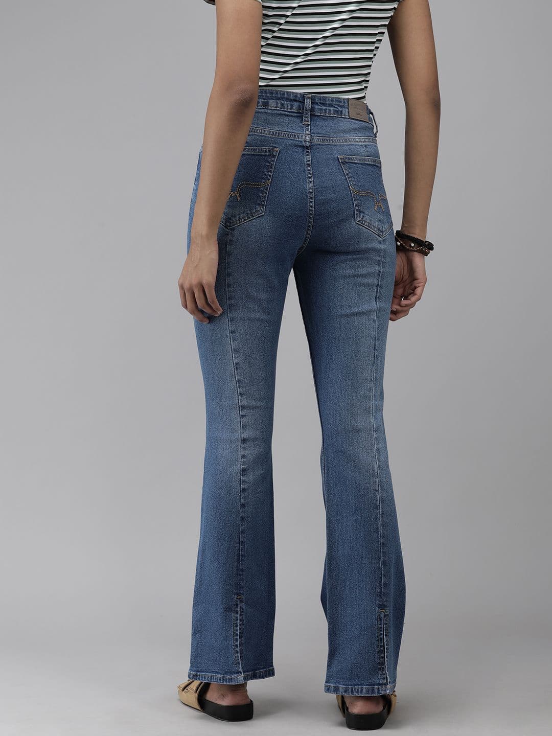 Roadster Women Blue Bootcut High-Rise Light Fade Stretchable Jeans - view 1